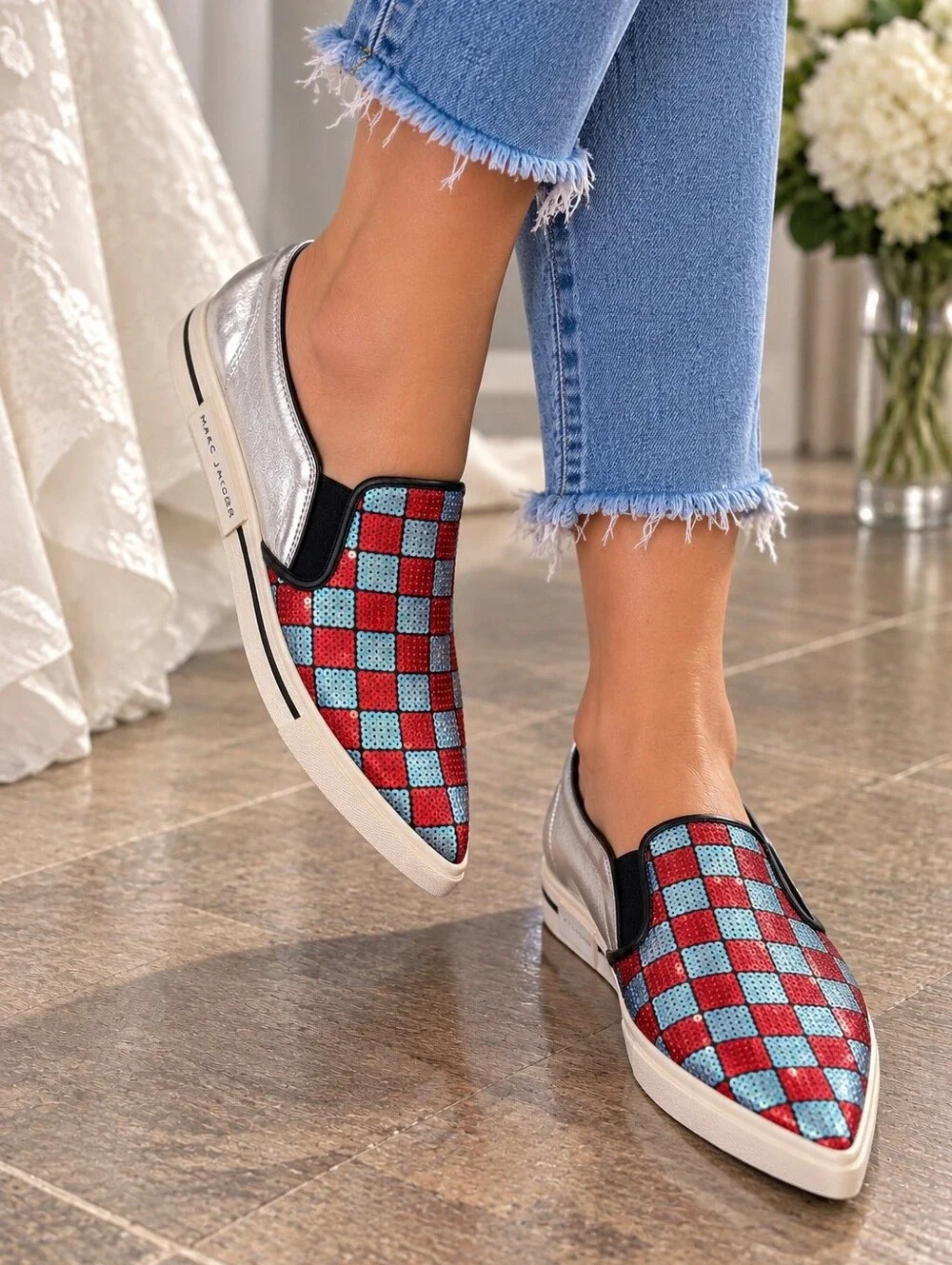 Marc Jacobs Delancey Sequin Slip-On Sneaker - MSRP $295